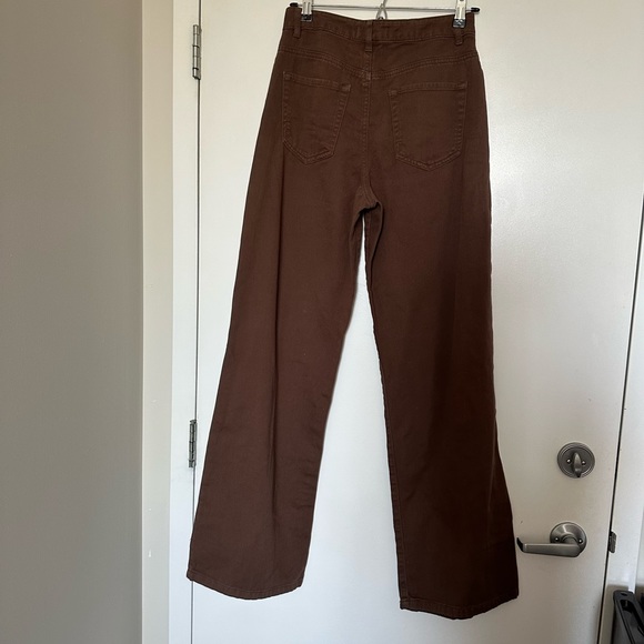 Brown Garage Wide Leg Jeans - Picture 3 of 5